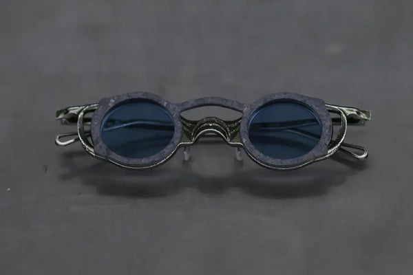 Rigards free disassembly handmade sunglasses RG2049AL series light olive + black texture frame transparent + blue lens